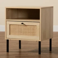 Caterina Wood And Natural Rattan 1 Door End Table Natural Brown/Black - Baxton Studio 15 Caterina Wood And Natural Rattan 1 Door End Table Natural Brown/Black - Baxton Studio -Furniture Sale Store GUEST 9f293379 de21 4ce1 bb86 7cd6c3559408