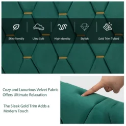 Costway Upholstered Platform Bed Frame Adjustable Headboard Footboard Modern Green 15 Costway Upholstered Platform Bed Frame Adjustable Headboard Footboard Modern Green -Furniture Sale Store GUEST 9f543863 fcc4 428e a634 9d5bbf66cd6d