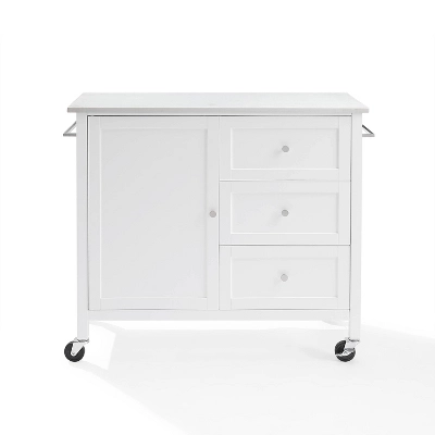 Soren Stone Top Kitchen Island/Cart White - Crosley 2 Soren Stone Top Kitchen Island/Cart White - Crosley - Image 2