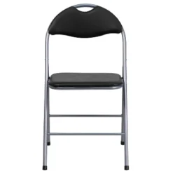 Flash Furniture 4 Pack HERCULES Series Black Vinyl Metal Folding Chair With Carrying Handle -Furniture Sale Store GUEST a03e6b31 dc4f 4b7a b86e 415d2d7bfb94