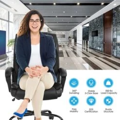 Costway Big & Tall 500lb Massage Office Chair E Xecutive PU Leather Computer Desk Chair 15 Costway Big & Tall 500lb Massage Office Chair E Xecutive PU Leather Computer Desk Chair -Furniture Sale Store GUEST a1021dcf 2e69 4826 a1ab a8ab532e72cc