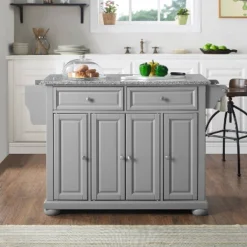 Alexandria Kitchen Island With Solid Granite Top Vintage Gray - Crosley -Furniture Sale Store GUEST a32af193 8392 4081 9228 cfb0b18ce93c