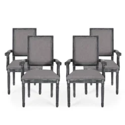Set Of 4 Maria French Country Wood Upholstered Dining Chairs - Christopher Knight Home -Furniture Sale Store GUEST a4f74a13 8a7d 41ca a1a9 aa431ce0f7b3