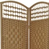 5 1/2 Ft. Tall Fiber Weave Room Divider - Natural (4 Panels)