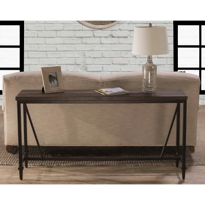 Trevino Sofa Table Walnut Brown/Copper - Hillsdale Furniture 1 Trevino Sofa Table Walnut Brown/Copper - Hillsdale Furniture