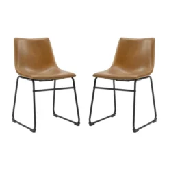 Set Of 2 Laslo Modern Upholstered Faux Leather Dining Chairs - Saracina Home -Furniture Sale Store GUEST a575f745 32e2 4880 af78 c97be1dbada8
