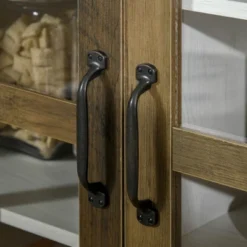 HOMCOM Kitchen Sideboard, Glass Door Buffet Cabinet, Accent Cupboard With Adjustable Storage Shelf For Living Room, Distressed White 8 HOMCOM Kitchen Sideboard, Glass Door Buffet Cabinet, Accent Cupboard With Adjustable Storage Shelf For Living Room, Distressed White -Furniture Sale Store GUEST a60fec10 1241 41a7 9326 da776cff95d5