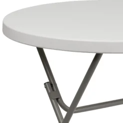 Emma And Oliver 2.63-Foot Round White Plastic Folding Banquet And Event Table -Furniture Sale Store GUEST a65f0471 9e71 4285 b147 8bbe8d7989cb
