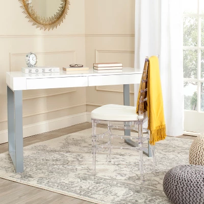 Barton Desk - White/Grey - Safavieh 1 Barton Desk - White/Grey - Safavieh
