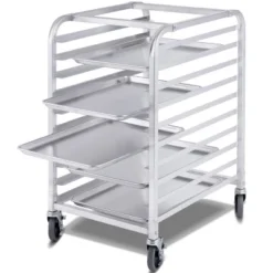 Costway 10 Sheet Aluminum Bakery Rack Silver Commercial Cookie Bun Pan Kitchen W/Wheel 17 Costway 10 Sheet Aluminum Bakery Rack Silver Commercial Cookie Bun Pan Kitchen W/Wheel -Furniture Sale Store GUEST a72eb27b ce3f 448f b1cc dbe659966311