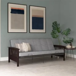 Full Brixen Wood Arm Metal Futon Frame With 6" Mattress - Room & Joy -Furniture Sale Store GUEST a7595a38 366b 4b22 9b5b 798acbdabdad