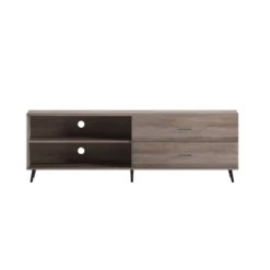Merrick Lane Mid-Century Modern TV Stand With Adjustable Shelves And Two Drawers -Furniture Sale Store GUEST a75dfcc2 f40f 45ce 84dd 83ba087465fd