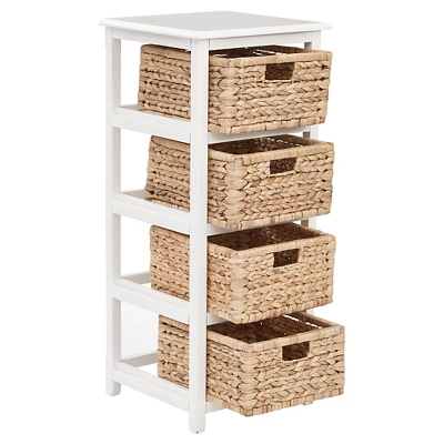 Seabrook Four Storage Unit White - OSP Home Furnishings 2 Seabrook Four Storage Unit White - OSP Home Furnishings - Image 2