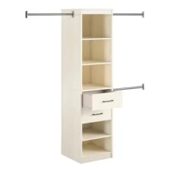Kelly 5 Shelf 2 Drawer Closet Organizer With 3 Adjustable Hanging Rods Ivory Oak - Novogratz 13 Kelly 5 Shelf 2 Drawer Closet Organizer With 3 Adjustable Hanging Rods Ivory Oak - Novogratz -Furniture Sale Store GUEST a7c5268b 3c71 42b1 8b32 b7259df7cad1