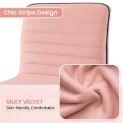 Yaheetech Velvet Low Back Armless Desk Chair Office Chair With Wheels -Furniture Sale Store GUEST a7de2d63 953b 4e55 8426 f5d3911ab21d