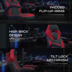 BlackArc Gamma Gaming Desk & Chair Set - Black & Red High Back Gaming Chair With Flip-Up Arms; Desk With Detachable Headphone Hook/Cupholder 17 BlackArc Gamma Gaming Desk & Chair Set - Black & Red High Back Gaming Chair With Flip-Up Arms; Desk With Detachable Headphone Hook/Cupholder -Furniture Sale Store GUEST a843aae5 d2db 4014 acce 6ad057b7a92f