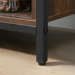 HOMCOM Industrial Sideboard, Buffet Cabinet With Sliding Barn Doors, Storage Cabinets And Adjustable Shelves For Living Room, Home Bar, Rustic Brown -Furniture Sale Store GUEST a854099d bae6 4ec9 85a1 5028144dc488