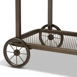 Terence Vintage Industrial Natural Wood And Metal Wheeled Console Table Black - Baxton Studio 8 Terence Vintage Industrial Natural Wood And Metal Wheeled Console Table Black - Baxton Studio -Furniture Sale Store GUEST a8ab3946 76e5 4b98 878e 4aed56909f94