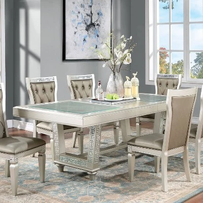 5pc Jenra Expandable Top Dining Set Champagne/Warm Gray - HOMES: Inside + Out 1 5pc Jenra Expandable Top Dining Set Champagne/Warm Gray - HOMES: Inside + Out