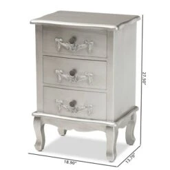 Callen Brushed Wood 3 Drawer Nightstand Silver - Baxton Studio 17 Callen Brushed Wood 3 Drawer Nightstand Silver - Baxton Studio -Furniture Sale Store GUEST a935c0f3 6d8c 4b87 a8fe 095b902430f5