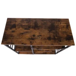 Wood And Metal Bakers Rack With 4 Shelves And Wire Basket Brown/Black - Benzara 13 Wood And Metal Bakers Rack With 4 Shelves And Wire Basket Brown/Black - Benzara -Furniture Sale Store GUEST a9c4c2df 6f6e 4761 8ec2 887592aa4667