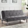 66" Cilliers Sofa Gray Velvet/Chrome Finish - Acme Furniture