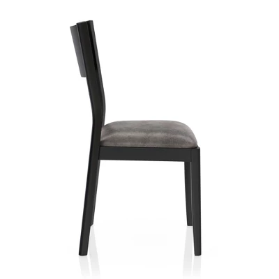 5pc Bernst Mid-Century Modern Dining Table Set Antique Oak/Black/Gray - MiBasics 8 5pc Bernst Mid-Century Modern Dining Table Set Antique Oak/Black/Gray - MiBasics - Image 8