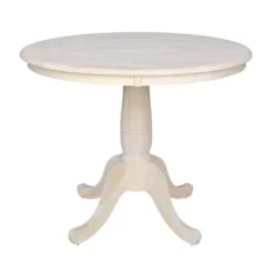 36" Round Pedestal Table With 2 Chairs - International Concepts
