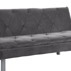 66" Cilliers Sofa Gray Velvet/Chrome Finish - Acme Furniture -Furniture Sale Store GUEST aac975f8 e2ad 4a79 bc3b 893a165ef8c8
