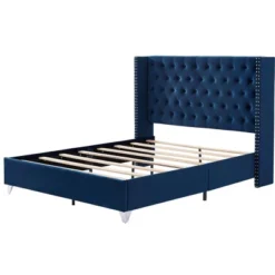 Button-Tufted Platform Bed With One Nightstand - ModernLuxe -Furniture Sale Store GUEST ab29b9a7 4196 49a3 8439 58cf9a1e9234