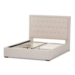 Queen Taylor Modern And Contemporary Fabric Upholstered Gas Lift Platform Bed Light Beige - Baxton Studio 11 Queen Taylor Modern And Contemporary Fabric Upholstered Gas Lift Platform Bed Light Beige - Baxton Studio -Furniture Sale Store GUEST ab38c2fc 4a51 48b0 8072 a63cf49d320d