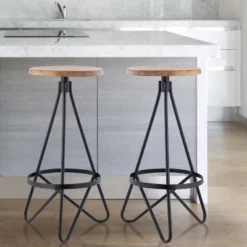 JONATHAN Y Spiroa Modern Industrial Metal Backless Circular Bar Stool 23 JONATHAN Y Spiroa Modern Industrial Metal Backless Circular Bar Stool -Furniture Sale Store GUEST aca14d00 9896 469a b76d 101d128a1616