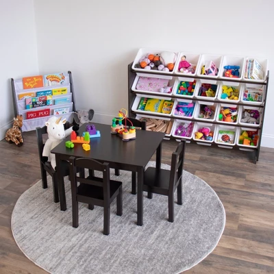 Extra Large Toy Storage Organizer With 20 Storage Bins Espresso/White - Humble Crew 7 Extra Large Toy Storage Organizer With 20 Storage Bins Espresso/White - Humble Crew - Image 7