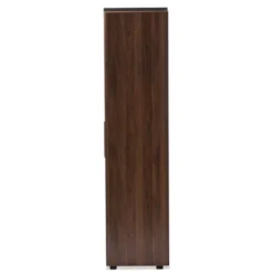 7 Shelf Wardrobe Rikke Two-Tone Wood Storage Cabinet Brown - Baxton Studio -Furniture Sale Store GUEST aebccf9e 0b9e 48d0 858b c30247ab1622