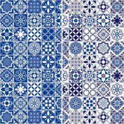 6" Double Sided Tile Canvas Room Divider Blue - Oriental Furniture -Furniture Sale Store GUEST af666741 260c 460d 85c2 344f71a0bd9a