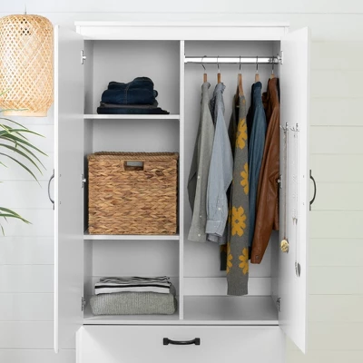 Farnel Wardrobe Armoire Pure White - South Shore 6 Farnel Wardrobe Armoire Pure White - South Shore - Image 6