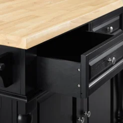 Oxford Butcher Block Kitchen Island Black - Crosley -Furniture Sale Store GUEST afda8174 dddb 4dc1 8da3 4bb7886bc8df