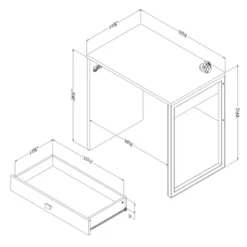 Interface Desk With 1 Drawer Pure White - South Shore -Furniture Sale Store GUEST b005ed9c c480 432c a0c5 615600f1f0d2