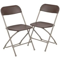 Emma And Oliver Set Of 2 Stackable Folding Plastic Chairs - 650 LB Weight Capacity -Furniture Sale Store GUEST b060043e 6d79 4ac8 987e 96e9b44179ab
