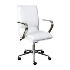 Emma And Oliver Modern Upholstered Mid-Back Home Office Chair With Arms And 5 Star Base 28 Emma And Oliver Modern Upholstered Mid-Back Home Office Chair With Arms And 5 Star Base -Furniture Sale Store GUEST b069179c 95cb 4d22 9a5d 22c0ec693a78