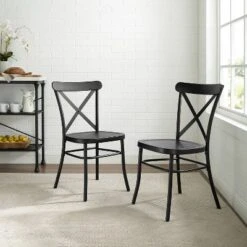 Set Of 2 Camille Dining Chair Matte Black - Crosley -Furniture Sale Store GUEST b0a8365e 3a7d 456d 94d3 3f7398727426