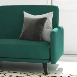 Emma And Oliver Premium Padded Upholstered Split Back Sofa Futon With Vertical Channel Tufting And Wooden Legs 14 Emma And Oliver Premium Padded Upholstered Split Back Sofa Futon With Vertical Channel Tufting And Wooden Legs -Furniture Sale Store GUEST b17ea35e 18b7 4a5a 8ffd e03fb7932477