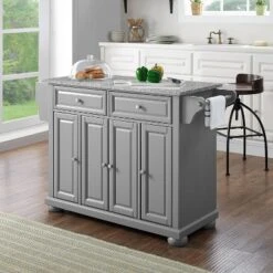 Alexandria Kitchen Island With Solid Granite Top Vintage Gray - Crosley -Furniture Sale Store GUEST b187da39 2e2b 4dab be2c 5fd9546a93cb