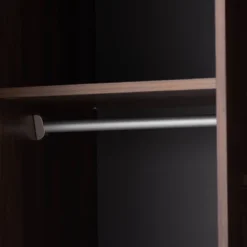 7 Shelf Wardrobe Rikke Two-Tone Wood Storage Cabinet Brown - Baxton Studio -Furniture Sale Store GUEST b1994349 3b44 44f4 976e bbb9cb9f10bf