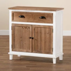 Glynn Wood 2 Door Storage Cabinet White/Brown - Baxton Studio 15 Glynn Wood 2 Door Storage Cabinet White/Brown - Baxton Studio -Furniture Sale Store GUEST b20782e1 2ffd 4783 a449 401dea95a986