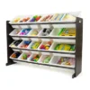 Extra Large Toy Storage Organizer With 20 Storage Bins Espresso/White - Humble Crew