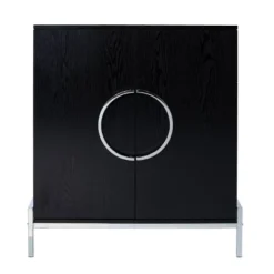 Henstinger Double Door Bar Cabinet Black/Chrome - Aiden Lane 12 Henstinger Double Door Bar Cabinet Black/Chrome - Aiden Lane -Furniture Sale Store GUEST b25786f6 34aa 4fb8 8ee2 e40297800ff1