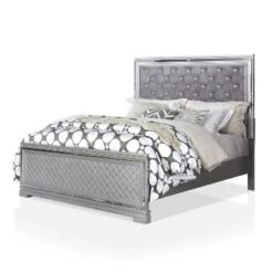 3pc Tenaya Bed With 2 Nightstands Set Silver/Gray - HOMES: Inside + Out 23 3pc Tenaya Bed With 2 Nightstands Set Silver/Gray - HOMES: Inside + Out -Furniture Sale Store GUEST b3ee0396 afc9 4552 9955 03882881a232