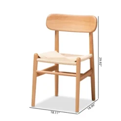 2pc Raheem Hemp And Wood Dining Chair Set Brown - Baxton Studio -Furniture Sale Store GUEST b4a16412 da52 4915 b447 29a8d6a75c0c