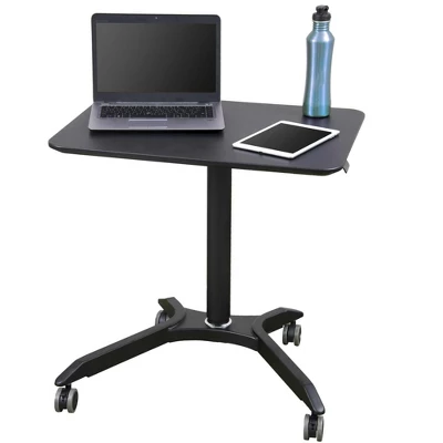 Stand Up Desk Store Pneumatic Adjustable Height Rolling Mobile Laptop Standing Desk Cart 2 Stand Up Desk Store Pneumatic Adjustable Height Rolling Mobile Laptop Standing Desk Cart - Image 2